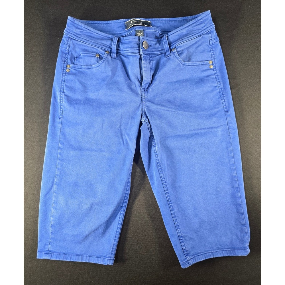 Tommy Bahama Denim Blue Bermuda Shorts Womens 4 Stretch Cotton Lycra Casual